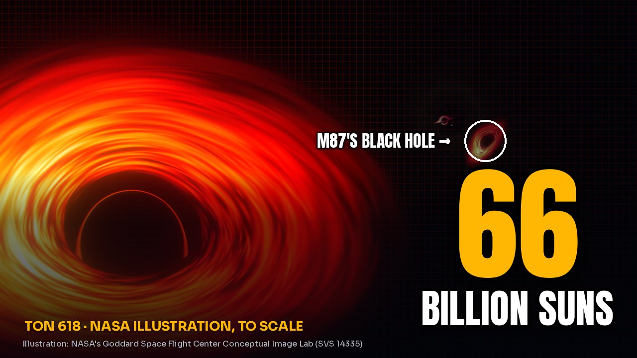 A 66-Billion-Solar-Mass Black Hole Thinner Than Air (TON 618)