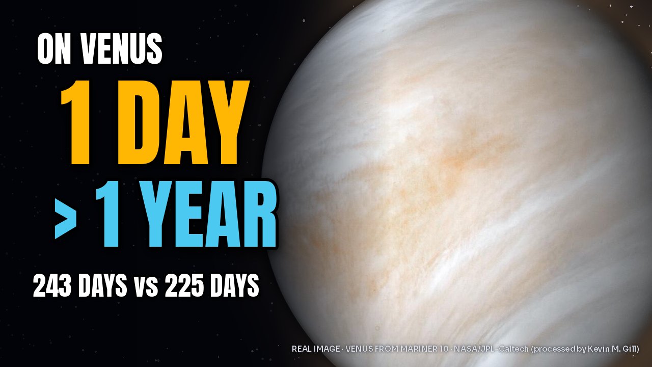 A Day on Venus Lasts Longer Than Its Year (And the Sun Rises in the West)